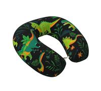 Mexpekil Travel Pillow Jungle Cartoon Dinosaur Neck Pillow for Travel Airplane Car Office Neck Support Memory Foam Pillow