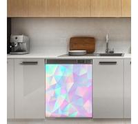 Mexpekil Triangle Pink Neon Dishwasher Magnet Cover 21x26Inch Decorative Dish Washer Sticker for Front Door Waterproof Kitchen Appliance Panel Magnetic Decal