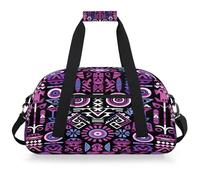 Mexpekil Tribal Graphics Pattern Travel Gym Bag for Girls Boys Carry On Overnight Weekend Bags Waterproof Hand Luggage Bag for Sports Dance School Practice