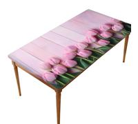 Mexpekil Tulip Pink Wooden 5FT Rectangle Fitted Table Cover