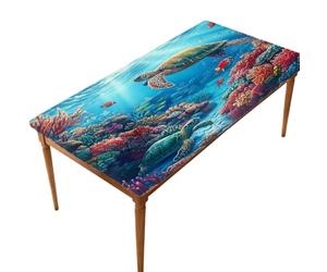 Mexpekil Turtle Coral Sea 5FT Rectangle Fitted Table Cover