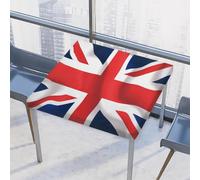 Mexpekil Uk Union Jack Flag British Square Tablecloth Elastic Fitted Table Cover Waterproof Table Cloth for Outdoor Indoor Use 34x34 Inch