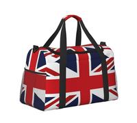 Mexpekil Union Jack British UK Duffel Bag Large Carry On Hand Luggage Bags Waterproof Weekender Bags Foldable Tote Bag for Travel Sports Gym Dance