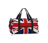 Mexpekil Union Jack British UK Gym Bag with Shoe Compartment Waterproof Duffel Bag Large Overnight Weekend Bags Travel Holdall for Women Men Teens