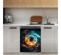 Mexpekil Universe Sstarry Sky Dishwasher Magnet Cover 21x26Inch Decorative Dish Washer Sticker for Front Door Waterproof Kitchen Appliance Panel Magnetic Decal