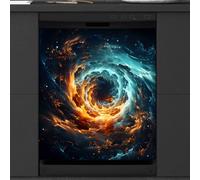 Mexpekil Universe Sstarry Sky Dishwasher Magnet Cover 21x26Inch Decorative Dish Washer Sticker for Front Door Waterproof Kitchen Appliance Panel Magnetic Decal