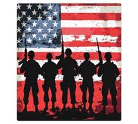 Mexpekil Us Flag Soldiers Standing Dishwasher Magnet Cover 21x26Inch Decorative Dish Washer Sticker for Front Door Waterproof Kitchen Appliance Panel Magnetic Decal