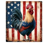 Mexpekil Usa Flag Rooster Dishwasher Magnet Cover 21x26Inch Decorative Dish Washer Sticker for Front Door Waterproof Kitchen Appliance Panel Magnetic Decal