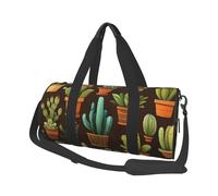 Mexpekil Various Cactus Foldable Gym Bag Carry On Travel Duffle Bags Waterproof Woman Men Hand Luggage Bag Large Weekend Overnight Bags for Sports Dance with Removable Strap