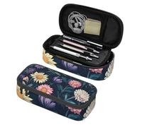 Mexpekil Various Wildflowers Pencil Case for Girls Boys with Compartments Large Pen Organizer Bag Zipper Multi-Use Pouch for School Supplies, Makeup Cosmetics, Kids, Adults