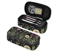 Mexpekil Various Wildflowers Plants Pencil Case for Girls Boys with Compartments Large Pen Organizer Bag Zipper Multi-Use Pouch for School Supplies, Makeup Cosmetics, Kids, Adults