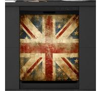 Mexpekil Vintage British Flag Dishwasher Magnet Cover 21x26Inch Decorative Dish Washer Sticker for Front Door Waterproof Kitchen Appliance Panel Magnetic Decal