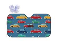 Mexpekil Vintage Cars Car Windscreen Sunshade 140x76cm Sun Visor for Cars Heat Protection Car Front Windshield Sunshade Foldable Sun Shield for SUV Van Truck