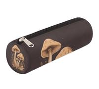 Mexpekil Vintage Line Mushroom Pencil Case School Supplies Pouch Bag for Girls Boys Teenagers, Women Makeup Brush Bag