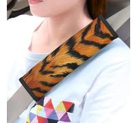 Mexpekil Vintage Tiger Print Seat Belt Pads 2 Pack Seatbelt Covers Soft Car Automotive Seat Belt Padding Cushion Shoulder Strap for Kids Adults
