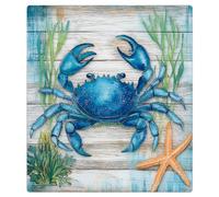 Mexpekil Watercolor Blue Crab Coral Dishwasher Magnet Cover 21x26Inch Decorative Dish Washer Sticker for Front Door Waterproof Kitchen Appliance Panel Magnetic Decal