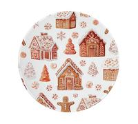 Mexpekil Watercolor Cookie House Mouse Pad with Non-Slip Rubber Base Gaming Mouse Mat Small Round Mousepad with Stitched Edg Desk Accessories for Working Gaming 8 Inch