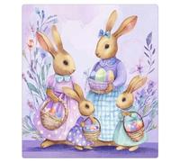 Mexpekil Watercolor Easter Bunny Family Dishwasher Magnet Cover 21x26Inch Decorative Dish Washer Sticker for Front Door Waterproof Kitchen Appliance Panel Magnetic Decal