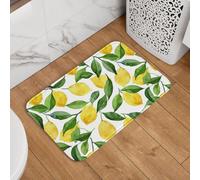 Mexpekil Watercolor Lemon Door Mat 40 x 60cm Non Slip Doormat Washable Welcome Mat Rug Absorbent Kitchen Mat Floor Mat Home Decor for Indoor Outdoor