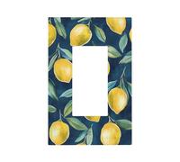 Mexpekil Watercolor Lemons Light Switch Cover 1 Gang Single Rocker Outlet Cover Decorative Wall Plate for Home Office