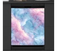 Mexpekil Watercolor Marble Dishwasher Magnet Cover 23x26Inch Decorative Dish Washer Sticker for Front Door Waterproof Kitchen Appliance Panel Magnetic Decal