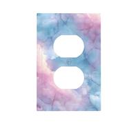 Mexpekil Watercolor Marble Light Switch Cover 1 Gang Single Duplex Outlet Cover Decorative Wall Plate for Home Office