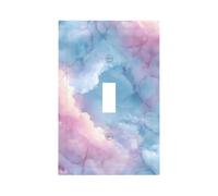 Mexpekil Watercolor Marble Light Switch Cover 1 Gang Single Toggle Outlet Cover Decorative Wall Plate for Home Office