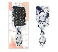 Mexpekil Watercolor Ocean Animal Dolphin Detangling Paddle Hair Brush Wet Dry Hair Brushes Massage Air Cushion Comb for ids Girls Women Men