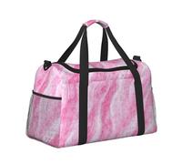 Mexpekil Watercolor Pink Texture Duffel Bag Large Carry On Hand Luggage Bags Waterproof Weekender Bags Foldable Tote Bag for Travel Sports Gym Dance