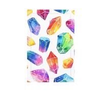 Mexpekil Watercolor Rainbow Crystals Light Switch Cover 1 Gang Single Blank Outlet Cover Decorative Wall Plate for Home Office