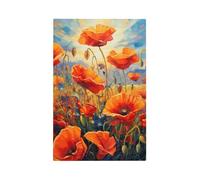 Mexpekil Watercolor Red Poppy Flower Print Light Switch Cover 1 Gang Single Blank Outlet Cover Decorative Wall Plate for Home Office
