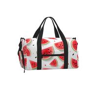 Mexpekil Watermelon Fruits Gym Bag with Shoe Compartment Waterproof Duffel Bag Large Overnight Weekend Bags Travel Holdall for Women Men Teens