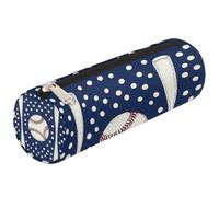 Mexpekil Wave Point Baseball Stick Pencil Case School Supplies Pouch Bag for Girls Boys Teenagers, Women Makeup Brush Bag