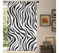 Mexpekil White Black Zebra Print Pattern Voile Curtains 84 Drop, Semi Sheer Curtains for Living Room Bedroom Home Kitchen, 55 inches Wide, 1 Panel