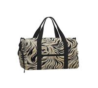Mexpekil White Lion Print Gym Bag with Shoe Compartment Waterproof Duffel Bag Large Overnight Weekend Bags Travel Holdall for Women Men Teens
