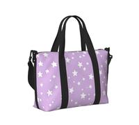 Mexpekil White Stars Travel Duffel Bag Waterproof Sports Gym Bag Large Weekend Overnight Bags for Women Men Foldable Carry On Luggage Tote Bag for Flight