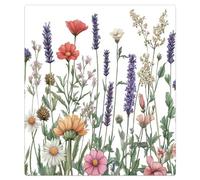 Mexpekil Wildflowers Plants Boho Dishwasher Magnet Cover 21x26Inch Decorative Dish Washer Sticker for Front Door Waterproof Kitchen Appliance Panel Magnetic Decal