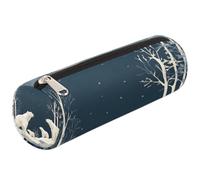 Mexpekil Winter Polar Bear Animals Pencil Case School Supplies Pouch Bag for Girls Boys Teenagers, Women Makeup Brush Bag