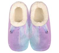 Mexpekil Women's Men's Slippers Rainbow Unicorn Fantasy Magic Soft Warm Fluffy House Slipper Boots Non-Slip Winter Foot Warmer Gifts for Mum Dad Ladies Girls Boys Size 6-7