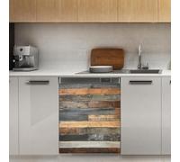 Mexpekil Wooden Dishwasher Magnet Cover 21x26Inch Decorative Dish Washer Sticker for Front Door Waterproof Kitchen Appliance Panel Magnetic Decal