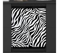 Mexpekil Zebra Print Dishwasher Magnet Cover 21x26Inch Decorative Dish Washer Sticker for Front Door Waterproof Kitchen Appliance Panel Magnetic Decal