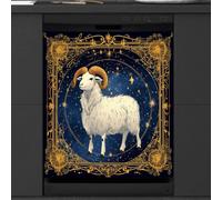 Mexpekil Zodiac Sign Dishwasher Magnet Cover 23x26Inch Decorative Dish Washer Sticker for Front Door Waterproof Kitchen Appliance Panel Magnetic Decal