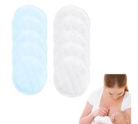 MEXRUMI 10 Pcs Breast Pads Pads Washable Reusable Nursing Pads Nursing Pads Washable Organic Bamboo Anti-Allergic Pads Bra Pads (White E