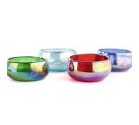 MEXTEQUIL - Authentic Mexican Tequila Mezcal Shot Glasses - Mezcalero - Jicaras - Set of shot glasses - 4 pcs - 2 Oz - Mexican Hand Blown Shot Glass (Mixed Colors)