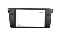 MEXWLOP 1 for 2 Double Din Fascia, for, 3 Series E46 1998-2005 Radio Dash Mounting Trim Kit ISO Wiring Antenna Adaptor Car Audio Trim(180x105mm)