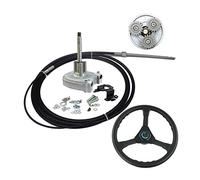 MEXWLOP 11FT Planetary Gear Marine Outboard Mechanical Steering System Helm With Boat Steering Cable Wheel Boat Rudder