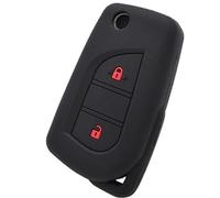 MEXWLOP 2 Button Car Key Fob, for Toyota, Highlander, for Corolla, Camry, for Peugeot, 108, for Citroen, C1 Chain Silicone Remote Shell Cover Case Holder Car Key Cover