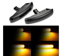 MEXWLOP 2Pcs Dynamic Side Marker Turn Signal Light Repeater Indicator Light, for Land Rover, Discovery 3 4 Freeland 2, for Range, for Rover, Spor Car Turn Signal Light(Dynamic Smoke)