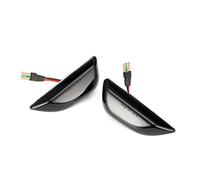 MEXWLOP 2Pcs Side Lights Sequential 12V Car Lamp Blinker Dynamic Side Marker Turn Light Indicator, for Opel, Mokka, for Chevrolet, Trax Car Turn Signal Light(Black)