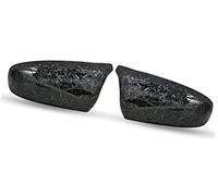 MEXWLOP 2pcs Side Wing Rearview Modified Car Styling Bright Black Carbon Fiber Pattern Mirror Cover Caps, for, X5 E70 X6 E71 2008-2013 Car Wing Mirror Cover(BLACK Forged Carbon Look)